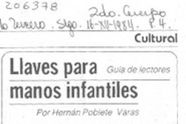 Llaves para manos infantiles