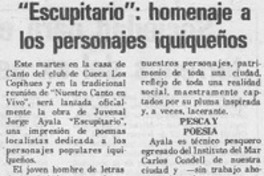 "Escupitario", homenaje a los personajes iquiqueños