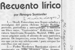Recuento lírico
