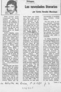 Las novedades literarias