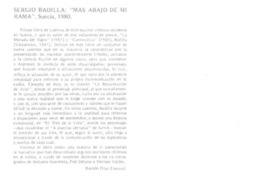 Sergio Badilla, "Más abajo de mi rama"