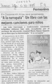 A la rurrupata, un libro con las mejores canciones para niños