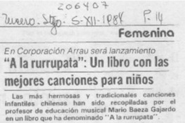 A la rurrupata, un libro con las mejores canciones para niños