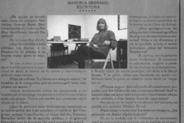 Marcela Serrano, escritora  [artículo].