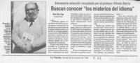 Buscan conocer "los misterios del idioma"  [artículo] María Eliana Vega.