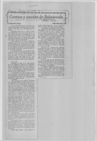 Cuentos y novelas de Bahamonde