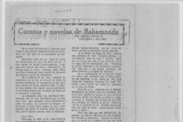Cuentos y novelas de Bahamonde