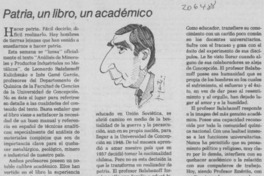 Patria, un libro, un académico