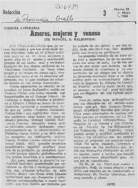 "Amores, mujeres y veneno"