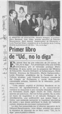 Primer libro de "Ud. no lo diga!"