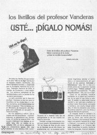 Los livrillos del profesor Vanderas