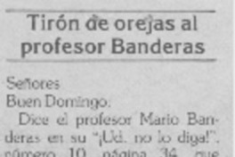 Tirón de orejas al profesor Banderas