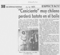 Ceniciento muy chileno perderá bototo en el baile