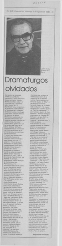 Dramaturgos olvidados