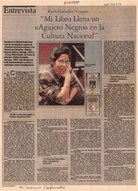 "Mi libro llena un "agujero negro" en la cultura nacional"