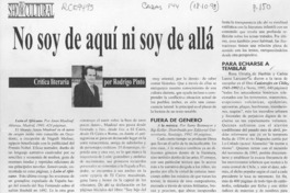 No soy de aquí ni soy de allá  [artículo] Rodrigo Pinto.