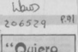 "Quiero hacer milagros"