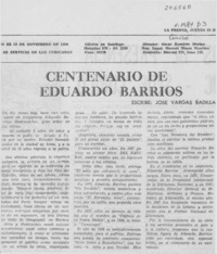Centenario de Eduardo Barrios