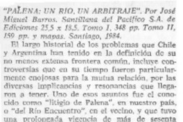 "Palena, un río, un arbitraje"
