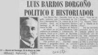 Luis Barros Borgoño político e historiador