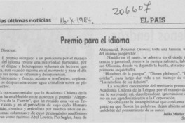 Premio para el idioma