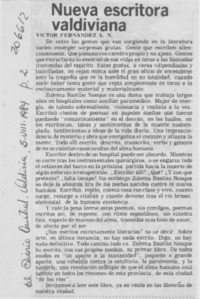 Nueva escritora valdiviana