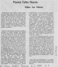 Poesía Taller Nueve