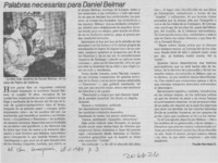Palabras necesarias para Daniel Belmar