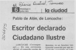 Escritor declarado ciudadano ilustre