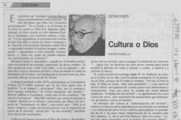 Cultura o Dios