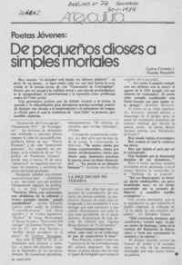 De pequeños dioses a simples mortales