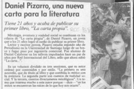 Daniel Pizarro, una nueva carta para la literatura  [artículo].