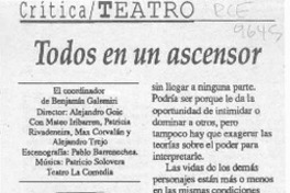 Todos en un ascensor  [artículo] Hans Ehrmann.