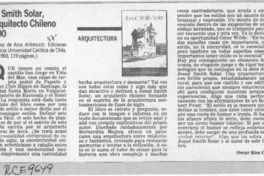Josué Smith Solar, un arquitecto chileno del 900  [artículo] Oscar Ríos C.