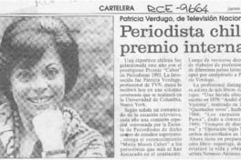 Periodista chilena ganó premio internacional  [artículo].