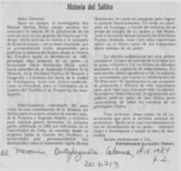 "Historia del salitre"