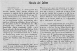 "Historia del salitre"