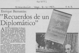 "Recuerdos de un diplomático"