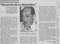 "Recuerdos de un diplomático"