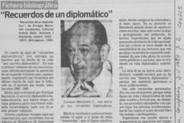 "Recuerdos de un diplomático"