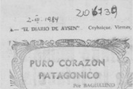 Puro corazón patagónico