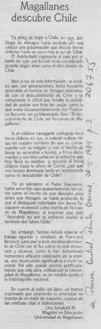 Magallanes descubre Chile