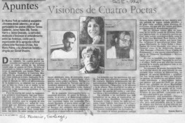 Visiones de cuatro poetas  [artículo] Tomás Harris.