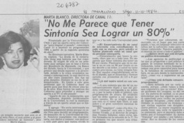 No me parece que tener sintonía sea lograr un 80%