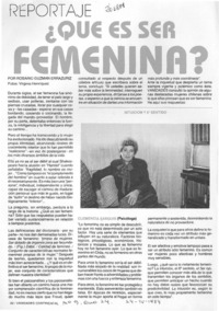 Qué es ser femenina?