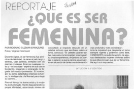 Qué es ser femenina?