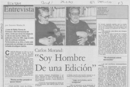"Soy hombre de una edición"