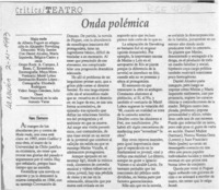 Onda polémica  [artículo] Hans Ehrmann.