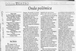 Onda polémica  [artículo] Hans Ehrmann.