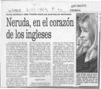 Neruda, en el corazón de los ingleses  [artículo].